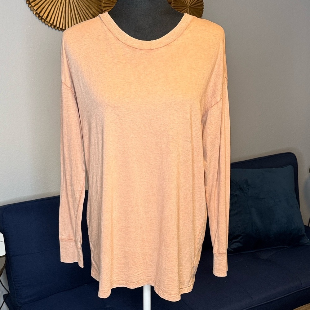 Aerie Camel Long Sleeve Women's Lightweight Cotton Long Sleeve Sweatshirt XS